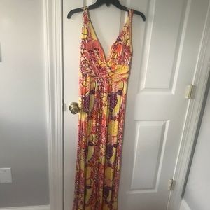 Deep V maxi dress